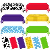 Toalhas de Mesa QUERICKY Story Pacote com 6 Unidades 220x130cm Capa de Mesa de Plástico
