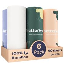 Toalhas de papel Betterway Bamboo 6 rolos 2 camadas 90 folhas
