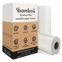 Toalhas de papel de bambu reutilizáveis Ibambo Heavy Duty 20 folhas