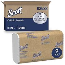 Toalhas de papel dobráveis em C Scott 03623, pacote de conveniência, 10 1/8 x 13 3/20, branco, 200 por pacote (caixa com 9)