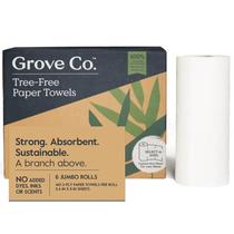 Toalhas de papel Grove Co. Bamboo Tree Free 6 rolos de 2 camadas Toalhas de papel Grove Co. Bamboo Tree Free 6 rolos de 2 camadas