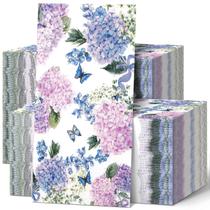 Toalhas de papel para hóspedes Hotop Purple Hydrangea, pacote com 200