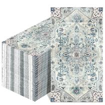 Toalhas de papel para hóspedes Yeaqee Vintage Boho, 2 camadas, 100 unidades, azul/cinza Toalhas de papel para hóspedes Yeaqee Vintage Boho, 2 camadas, 100 unidades, azul/cinza