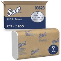 Toalhas de papel Scott Essential C-Fold 200 toalhas x 9 pacotes