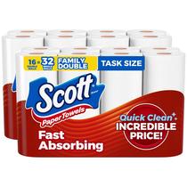 Toalhas de papel Scott Task Size 16 rolos duplos família Toalhas de papel Scott Task Size 16 rolos duplos família