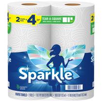 Toalhas de papel Sparkle Tear-A-Square 2 rolos duplos = 4 regulares