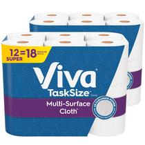 Toalhas de papel Viva Multi-Surface Cloth Task 12 Super Rolls Toalhas de papel Viva Multi-Surface Cloth Task 12 Super Rolls