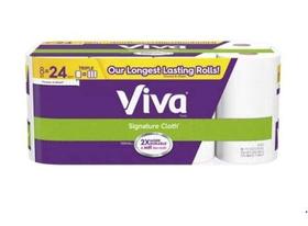 Toalhas de papel Viva Signature Cloth 8 Triple Rolls (= 24 Reg) Toalhas de papel Viva Signature Cloth 8 Triple Rolls (= 24 Reg)