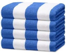 Toalhas de praia Avalon Towels Cabana, pacote com 4, 100% algodão 76x152cm