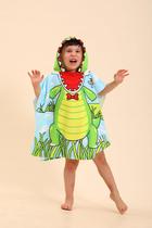 Toalhas de praia com capuz para crianças TEHALK Dinosaur 2-10 anos Toalhas de praia com capuz para crianças TEHALK Dinosaur 2-10 anos