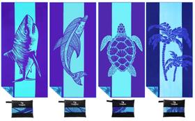 Toalhas de praia de microfibra Yongoes, pacote com 4, 81 x 180 cm, secagem rápida