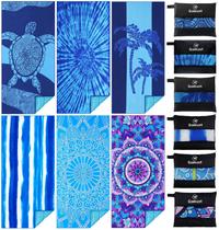 Toalhas de praia Gomust 71 x 32", microfibra de tamanho grande, pacote com 6