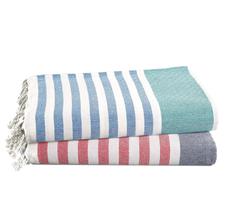Toalhas de praia LANE LINEN Old Glory Teal para mulheres, 39 x 71 cm, pacote com 2 Toalhas de praia LANE LINEN Old Glory Teal para mulheres, 39 x 71 cm, pacote com 2