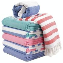 Toalhas de praia LANE LINEN, pacote com 6, grandes, 99 x 180 cm, macias Toalhas de praia LANE LINEN, pacote com 6, grandes, 99 x 180 cm, macias