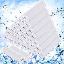 Toalhas de resfriamento Hosuly, pacote de 30, 100x30cm, branco respirável com gelo Toalhas de resfriamento Hosuly, pacote de 30, 100x30cm, branco respirável com gelo