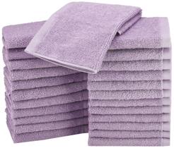 Toalhas de rosto Amazon Basics 100% algodão 30x30cm, pacote com 24 unidades, lavanda Toalhas de rosto Amazon Basics 100% algodão 30x30cm, pacote com 24 unidades, lavanda