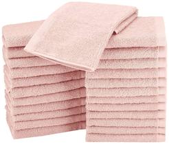 Toalhas de rosto Amazon Basics 100% algodão, extra absorventes, pacote com 24 Toalhas de rosto Amazon Basics 100% algodão, extra absorventes, pacote com 24