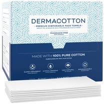 Toalhas de rosto de algodão descartáveis Dermacotton 100% biodegradáveis