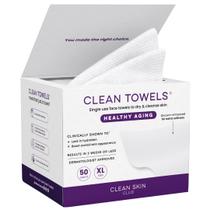Toalhas de rosto descartáveis Clean Skin Club Clean Towels XL Toalhas de rosto descartáveis Clean Skin Club Clean Towels XL
