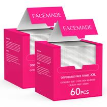 Toalhas de rosto descartáveis FACEMADE 120 Count XXL 30x30cm