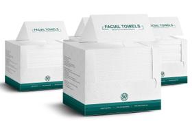 Toalhas de rosto descartáveis LUXU 200 unidades, extra grossas e macias Toalhas de rosto descartáveis LUXU 200 unidades, extra grossas e macias