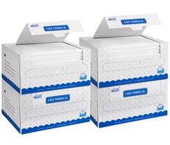 Toalhas de rosto HOMEXCEL 200 unidades (4 caixas) biodegradáveis