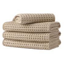 Toalhas de rosto MICROFI Microfiber Waffle 30,48x30,48cm 4 peças