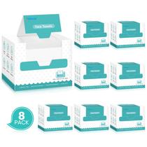 Toalhas de rosto UNIMADE, pacote com 8, 400 unidades, toalhetes macios de 20x20 cm
