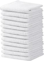 Toalhas de salão T&L Toalha e linho Mart White 16x27cm, pacote com 12