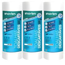 Toalhas Descartáveis Pet Soft Plus Inoven 45x80cm Rolo Com 300un