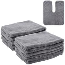 Toalhas faciais DIMEGON em forma de U com design dividido, lã coral, 12 unidades