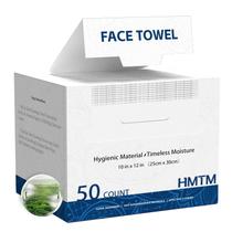 Toalhas faciais HMTM 25 x 30 cm, 50 unidades, biodegradáveis Toalhas faciais HMTM 25 x 30 cm, 50 unidades, biodegradáveis
