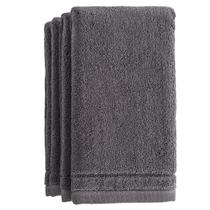 Toalhas Fingertip Creative Scents Cotton, pacote com 4, cinza, 28x46cm
