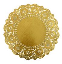 Toalhas Fundo Bandeja Doilies Dourado 29 Cm 80 Un - Partypoint