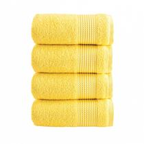 Toalhas HALLEY, pacote de algodão turco, 4 mãos, amarelo supermacio Toalhas HALLEY, pacote de algodão turco, 4 mãos, amarelo supermacio