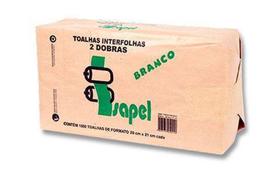 Toalhas interfolhas 2D Branco 20x21cm 1000un Isapel