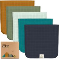 Toalhas KeaBabies Lumi Muslin para arrotar, 20 x 26 cm, pacote com 5