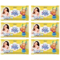 toalhas lenços umedecidos baby poppy classic mais encorpada kit 6x100 total 600 toalhas
