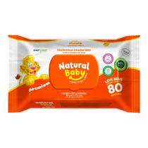 Toalhas Lenços Umedecidos Natural Baby 80un - Evergreen