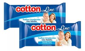Toalhas Lenços Umedecidos Uso Adulto Cotton Line 2 Pacotes Com 40 Unidades Cada Toalhas Lenços Umedecidos Uso Adulto Cotton Line 2 Pacotes Com 40 Unidades Cada