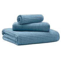 Toalhas MICROFI Microfiber Waffle Bath 3 peças de tamanho grande