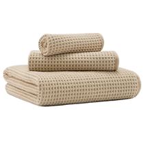 Toalhas MICROFI Microfiber Waffle Bath 3 peças de tamanho grande
