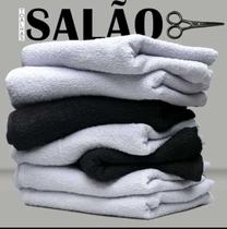 Toalhas Salão PretaTamanho 50x80cm Engotex Linha Profissional Pact. com 10 unds