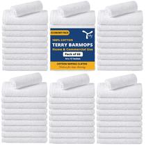 Toalhas Terry Bar Mop, absorventes YRALY, 14x17cm, pacote com 60 unidades, brancas Toalhas Terry Bar Mop, absorventes YRALY, 14x17cm, pacote com 60 unidades, brancas