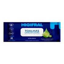 Toalhas Umedecidas Adulto Higifral - 40 unidades