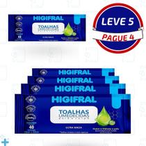 Toalhas Umedecidas Adulto Higifral Suave
