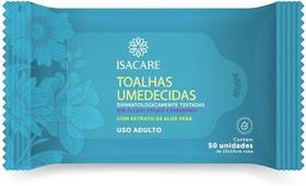 Toalhas Umedecidas Adulto Isacare 50 unidades Toalhas Umedecidas Adulto Isacare 50 unidades