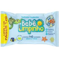 Toalhas Umedecidas Bebe Limpinho 140 Unidades Hipoalergenico