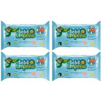 Toalhas umedecidas bebê limpinho com Aloe Vera Kit 4x 45un