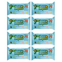 Toalhas Umedecidas Bebê Limpinho Com Aloe Vera Kit 8x 45Und
